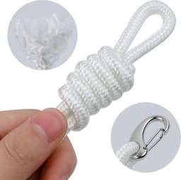Vlaggentouw polyethyleen 6 mm 20 m - multifunctionele touw voor vlaggenmast-accessoires - waterdicht zon- en vuilafstotend - geschikt voor vlaggenmasten en diverse outdoorsporten. — thumbnail 5