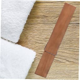 Houten Wasknijpers - Handdoekhouders Clips - Handdoeken Ophangen - Antislip Jumbo Formaat - 4 Stuks - Koffie — thumbnail 4