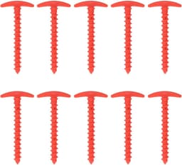 Grondankers Tentharingen - Winddicht Stevig - Tent Bevestigen - T-vormige Handgreep - 10 Stuks 5.7 Inch - Rood — thumbnail 3
