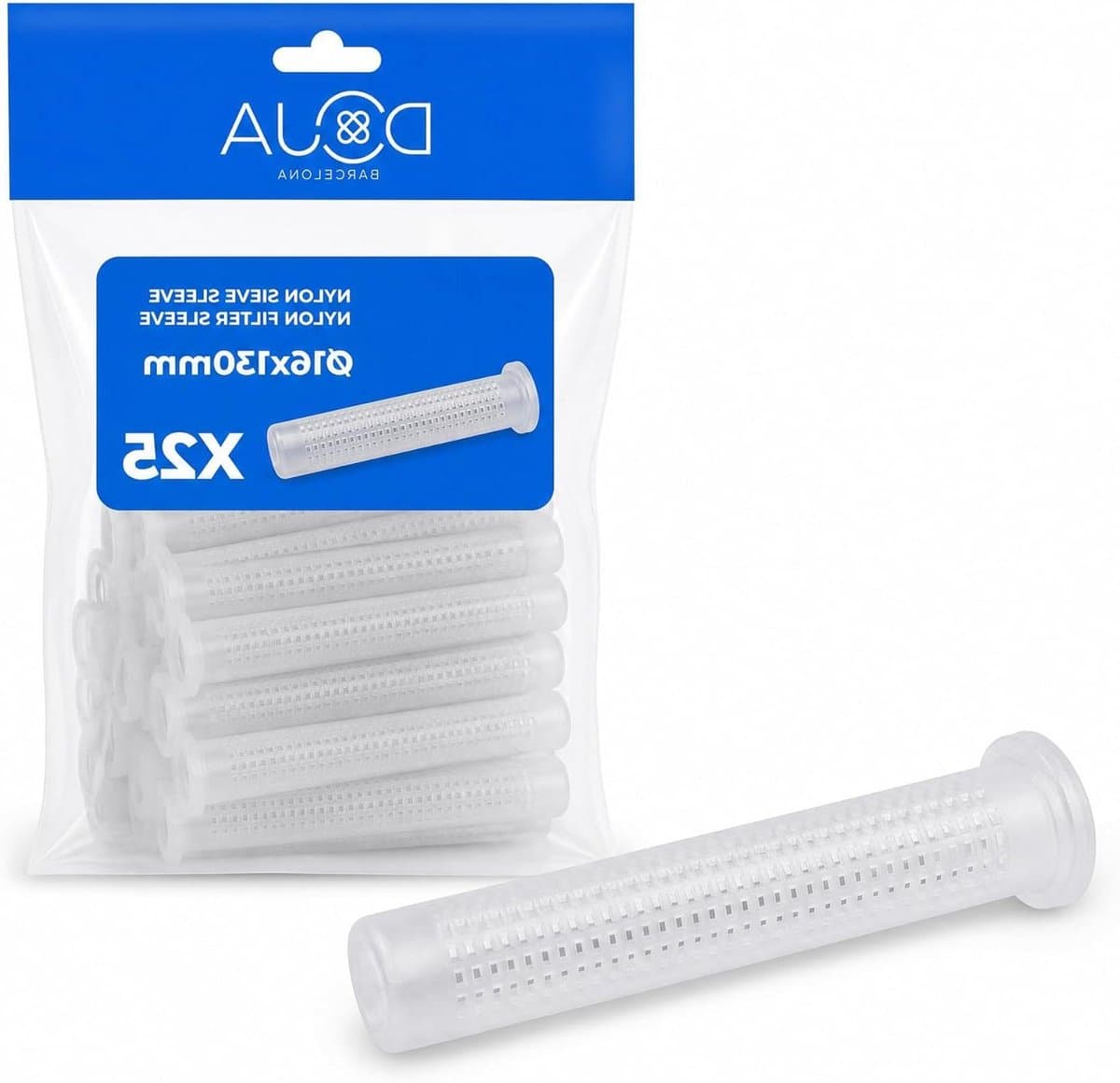 Nylon Zeef - Chemisch Anker - Stevig Bevestigen - Geoptimaliseerd Ontwerp - 16x130mm 25 Stuks - Wit/Grijs — afbeelding 1