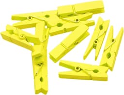 Houten Klemmen - Mini Knijpers - Foto's Ophangen - Decoratieve Clips - 35 cm - Zwart — thumbnail 2