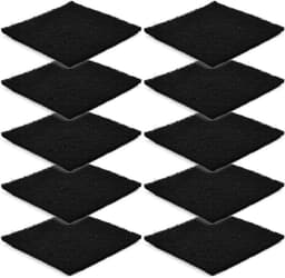 Compostfilters van Actieve Koolstof voor Keukenafval - 10 Stuks - Geurfilter voor Organisch Afval - Vierkant - 14 cm - Duurzaam en Milieuvriendelijk — thumbnail 1