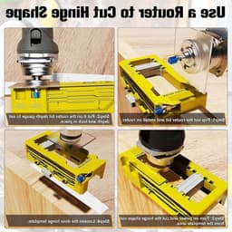 Molen sjabloon voor deurhengsels met opbergruimte en diepte-instelling, verstelbaar voor verschillende hengselgroottes, ideaal voor precisiewerk en houtbewerking — thumbnail 2