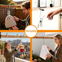 Dailygoods- Wasknijpers Roestvrij Staal - Set van 60 - Duurzaam - Compact 10.5 x 2.3 cm - Ideaal voor Binnen/Buiten - Stevige Veer - Knijpers — thumbnail 3