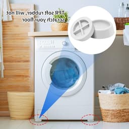 Anti-vibratie pads voor wasmachine 8 stuks - TPR rubber anti-slip blokken - schokdempers voor droger, vaatwasser, koelkast, loopband — thumbnail 5