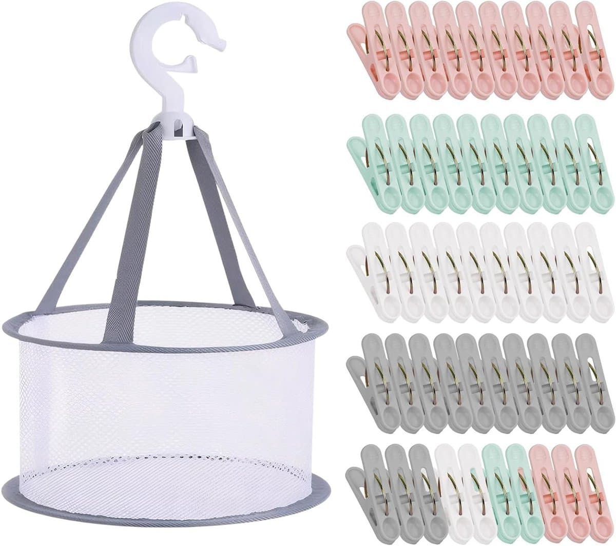 50 Stuks Kledingknijpers van Extra Sterk Plastic voor Binnen en Buiten, Ideaal voor Waslijnen en Kledinghangers — afbeelding 1