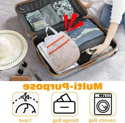 Set van 3 Herbruikbare Waszakken van Mesh Stof voor de Wasmachine - Ideaal voor Kleding, Sokken en Ondergoed met Rits — thumbnail 4