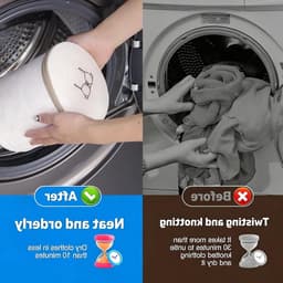 Set van 3 wasnetten voor voorzichtig wassen en opbergen van lingerie, sokken en ondergoed met ritssluiting — thumbnail 3