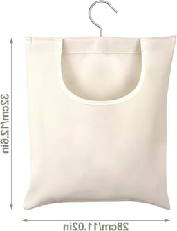Wasknijperzak Beige 32 x 28 cm, Praktische Wasknijpers Organizer voor Wasgoed en Droogruimte — thumbnail 1