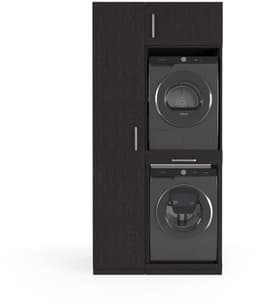 Wasophoogte® Wasmachine Kast Rome - Wasmachine verhoger - Wasmachine ombouw - 700(D)*1115(B)*2350(H) mm - Zwart — thumbnail 1