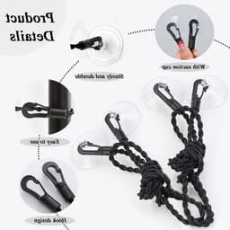 Verstelbare Reis Kledinglijn met Haken en Zuignappen, Draagbare Elastische Drooglijn voor Kamperen en Buitenactiviteiten, Windbestendige Hanger voor Efficiënt Drogen — thumbnail 5