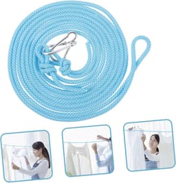 Waslijn Outdoor - Droogtouw Kleding - Kleding Drogen - Windproof Antislip - 5 meter - Blauw — thumbnail 5