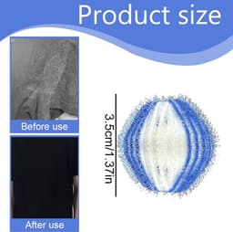 Wasmachinewasballen - Herbruikbare haarballen - Haar verwijderen - Textiel bescherming - 8 stuks - Blauw — thumbnail 4