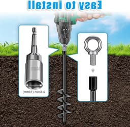Grondankers 47 cm, stevige metalen grondpennen voor trampoline, schommel en honden, 2 stuks met opbergtas, ideaal voor camping en tuinhuis — thumbnail 3