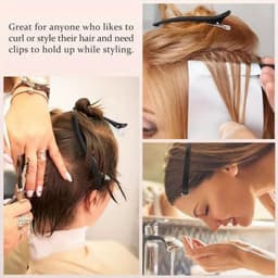 6 Professionele Haarclips voor het Verdelen en Stylen van Haar - Zwarte Klemmen — thumbnail 4
