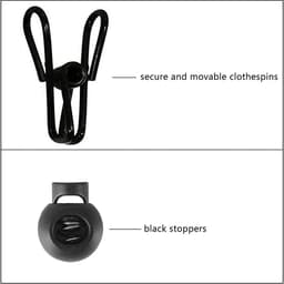 Draagbare Waslijn met Clips voor Reizen en Buiten - Verstelbaar en Elastisch — thumbnail 3