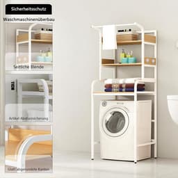 Opbergrek voor Wasmachine met 3 etages, Robuuste Metalen Constructie — thumbnail 4