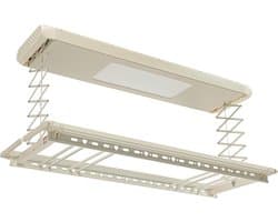 Elektrisch Droogrek - Plafond Drooglift - Was Drogen - Afstandsbediening LED - 138 x 37 cm - Wit