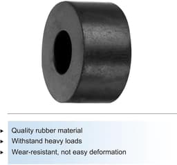Rubberen afstandhouders - Anti-vibratie bussen - Bevestigingen dempen - Hoge belastbaarheid - 20mm buitendiameter - Zwart — thumbnail 3