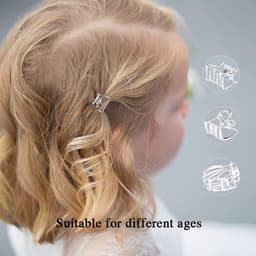 Mini Haarclipjes Set - Kleine Metalen Grijpers voor Dik en Dun Haar (Zilver) — thumbnail 2