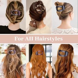 Platte haarspelden - Klaauwspelden - Haar stylen - Antislip grip - 3 stuks - Zwart — thumbnail 3