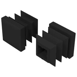 vidaXL - Einddoppen - 2 - st - Zwart - 15 - x - 15 - x - 15 - mm - PP — thumbnail 1
