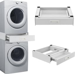 Stapelkit Met Lade - Wasstapelaar - Wasmachine Combineren - Universeel 60cm - 60x54cm - Wit — thumbnail 2