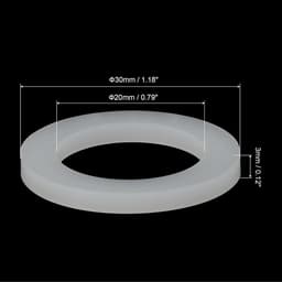 Allecto plus - Siliconen afdichting 30 mm voor douche douchekop - set van 5 stuks met 20 mm D - witte VMQ afdichtringen voor water slang kraan buisleiding — thumbnail 3
