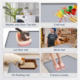 Wasmachine Deksel 50 x 60 cm - Siliconen Antislip Mat voor Wasmachines en Werkbladen — thumbnail 2
