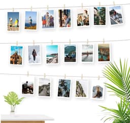 Wanddecoratie met Jute Touw en Clips - Flexibel en Creatief - Set van 1 — thumbnail 3