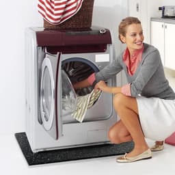 Anti-vibratie mat 60 x 60 cm - 2 cm dik - Geluidsisolatie - Rubber pad voor wasmachine, droger en fitnessapparatuur — thumbnail 5