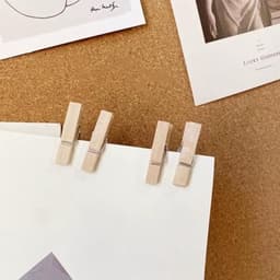 Houten Kledinghangers - Mini Knijpers - Foto's Ophangen - Natuurlijk Hout - 100 Stuks - Natuurlijk — thumbnail 4