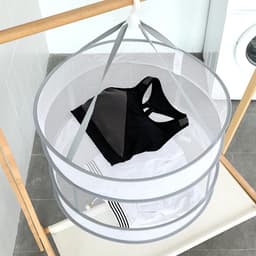 Hangend droognet - Kledingmand opvouwbaar - Kruiden drogen - Ademend mesh materiaal - 60 x 48 cm - Zwart — thumbnail 2