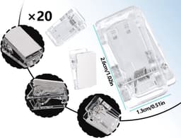 Inovra Plus - Decoratieve clips voor buiten en kantoor, 20 stuks, transparante kunststof fotoclips met veerklemmen — thumbnail 5