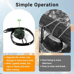 Retractable Clothesline Camping Portable 3.6m High Load Capacity Clothes Line with 34 Hanging Holes Non-Slip Outdoor Travel Accessory — thumbnail 2