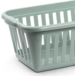 Plasticforte Wasmand - groen - kunststof - 40 liter - 60 x 40 x 26 cm - manden voor wasgoed - huishouden - opbergmand — thumbnail 2