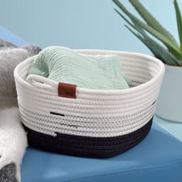 Wasmand, 40 x 57 cm, Rond, Wit/Zwart - Kela | Hedda — thumbnail 5