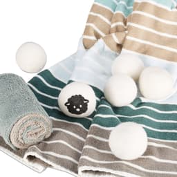 drogerballen - set van 6 - XXL - Ø 7 cm - herbruikbaar - schapenwol — thumbnail 4