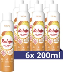 Robijn -Dry Wash Spray - Textiel Verfrisser - 6 flessen x 200 ml - Voordeelverpakking — thumbnail 1