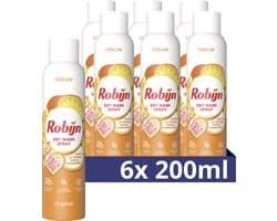 Robijn -Dry Wash Spray - Textiel Verfrisser - 6 flessen x 200 ml - Voordeelverpakking