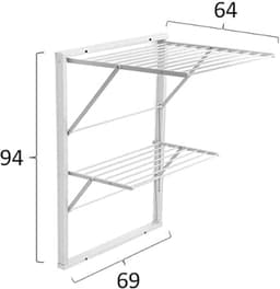Droogrek voor binnen, wasrek / collapsible laundry rack - opvouwbaar — thumbnail 4