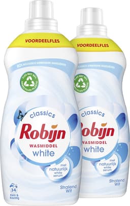 Robijn Klein & Krachtig Classics Stralend Wit Vloeibaar Wasmiddel - 2 x 34 wasbeurten - Voordeelverpakking — thumbnail 2