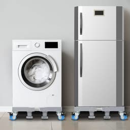 Wasmachine Verhoger voor Droger & Koelkast - Wasmachine Opbouwmeubel - Wasmachinevoet Wasmachine onderhoud 41~66cm In hoogte verstelbaar 8 poten + 4 wielen — thumbnail 4