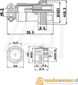 GX16-4 CONNECTOR, 4 PINS — thumbnail 2