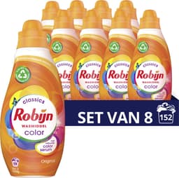 Robijn Klein & Krachtig Classics Color Vloeibaar Wasmiddel - 8 x 19 wasbeurten - Voordeelverpakking — thumbnail 1
