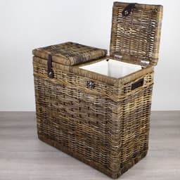 Migo Styling - Wasmand - Duo - 2 klep - Naturel - Brown - 70x35xH65 - Riet - Rotan - Rechthoek — thumbnail 4