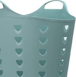 Excellent Houseware Flexibele wasmand - 2x - groen - 60 liter - kunststof - 47 x 50 cm — thumbnail 3