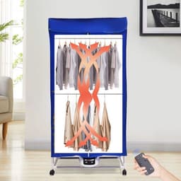 Draagbare Elektrische Droger - Droger - Reisdroger - Draagbare droger voor appartementen - Elektrische kleding drogen - 220V - Blauw — thumbnail 4