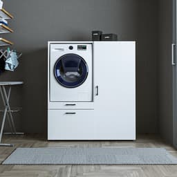 Roomart SERIE 2 Wasmachine Ombouwkast 127x145 cm - met Multifunctionele Kast - Wit — thumbnail 1