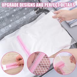 Set van 3 Herbruikbare Mesh Waszakken met Ritsen, 12"x16", Ideaal voor Delicate Kleding, Ondergoed en Reisorganizer — thumbnail 4